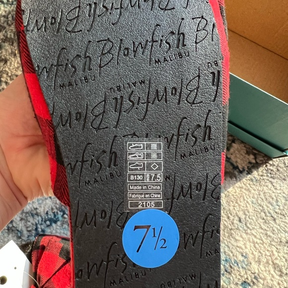 Plush slippers buffalo plaid - Picture 3 of 4